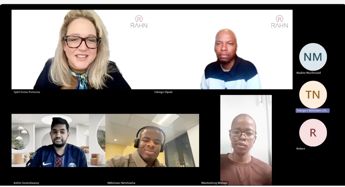 A RAHN programme session on video call